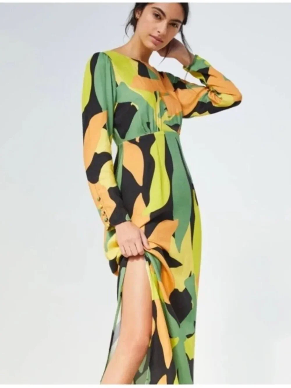 Anthropologie Blank London Marike Multi Print Maxi Dress